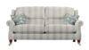 Large 2 Seater Sofa. Grade B Fabric - Paris Narrow Stripe Silver